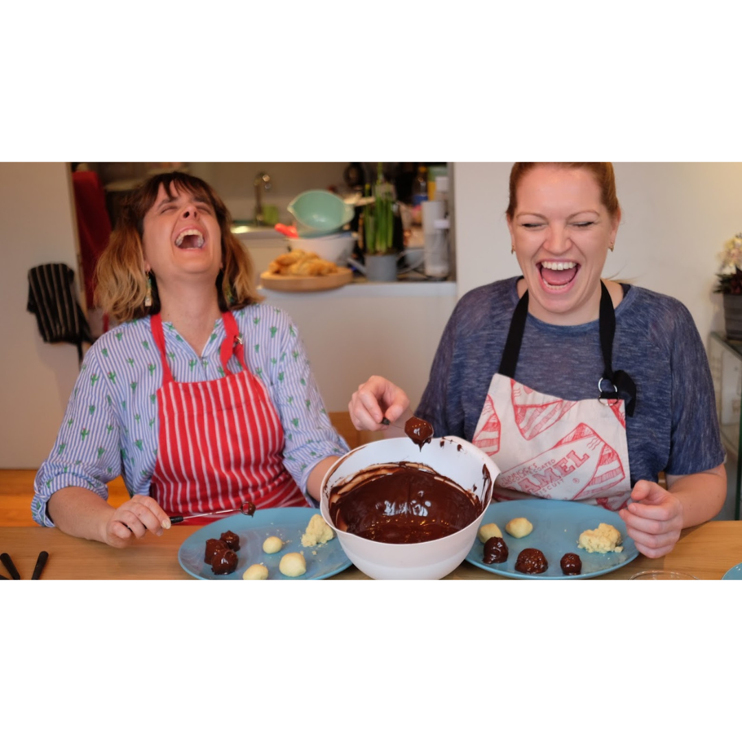 about Cook and craft collective 2 ladies enjoying a chocolate workshop